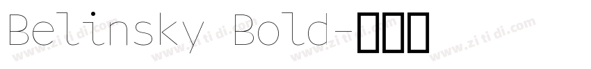 Belinsky Bold字体转换